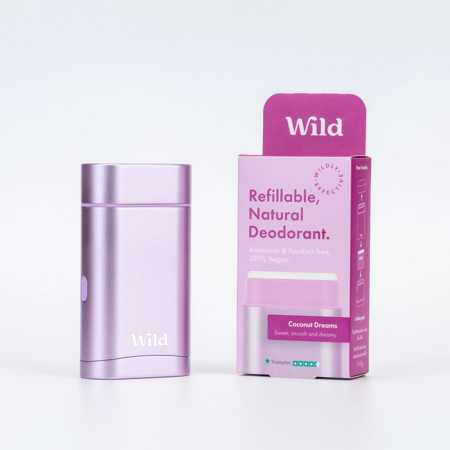 Wild Purple Case and Coconut & Vanilla Deo Refill