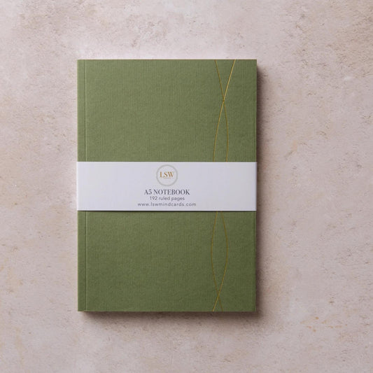 A5 Notebook by LSW London in Mid Green