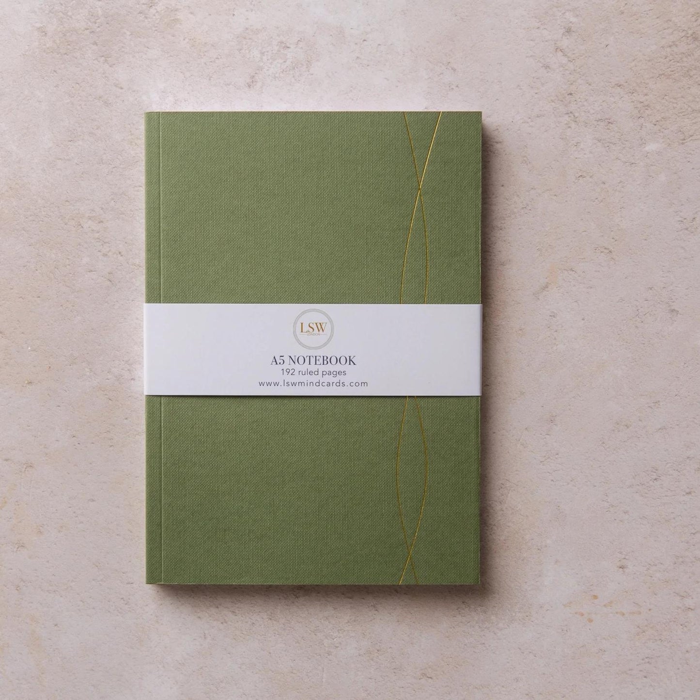 A5 Notebook by LSW London in Mid Green