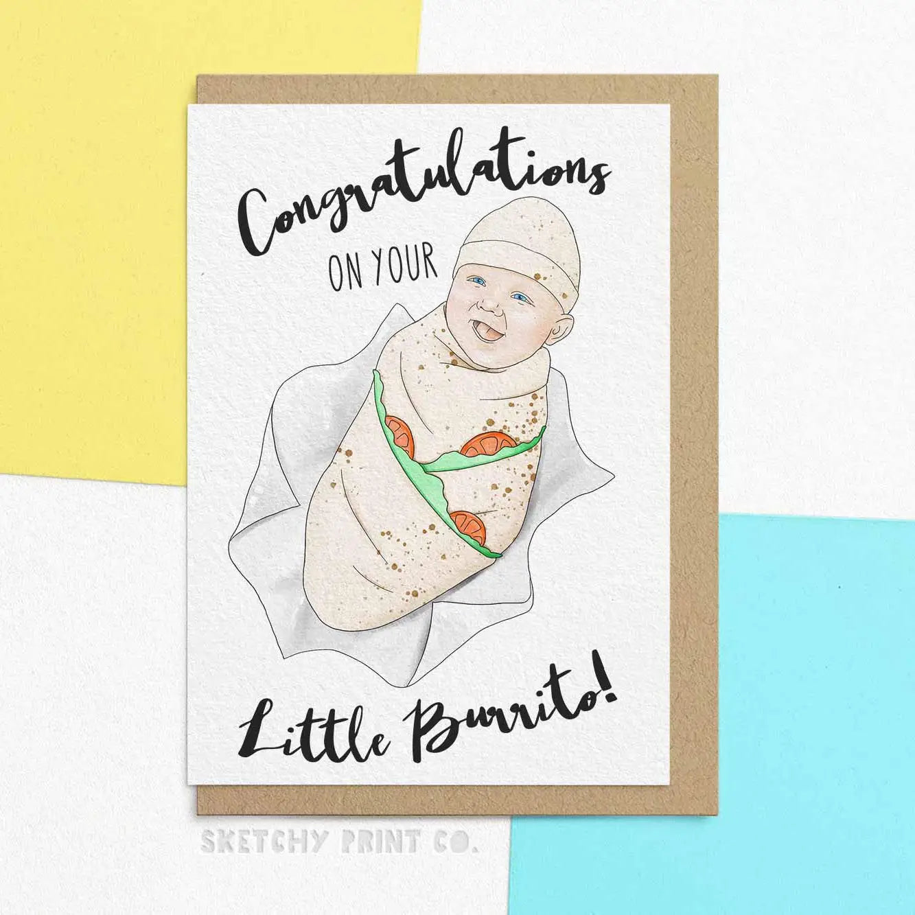 Little Burrito Card by Sketchy Design Co