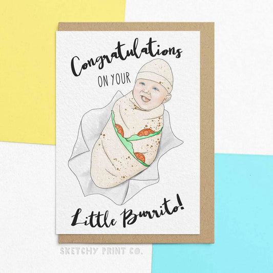 Little Burrito Card by Sketchy Design Co
