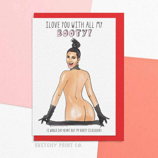 All My Booty Card by Sketchy Design Co