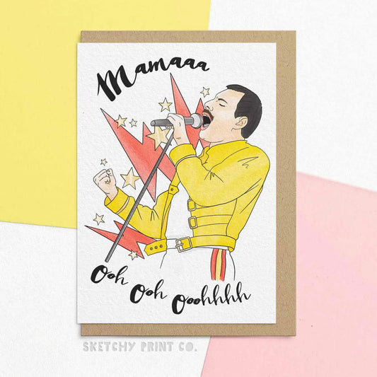 Mama Ooooh Card by Sketchy Design Co