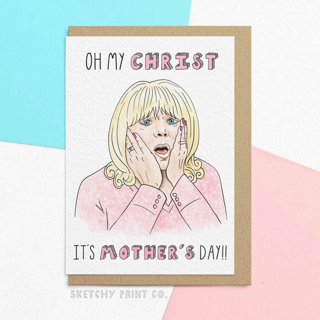 Oh My Christ! Card by Sketchy Design Co