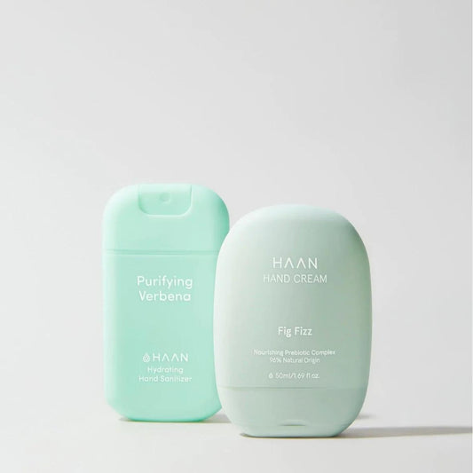 Hand Sanitizer Purifying Verbena + Hand Cream Fig Fizz by HAAN